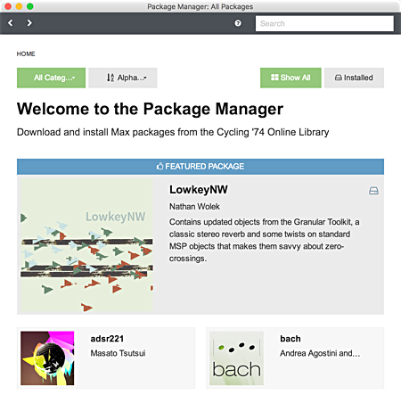 LowkeyNW featured inside the Package Manager.