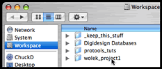 project in finder